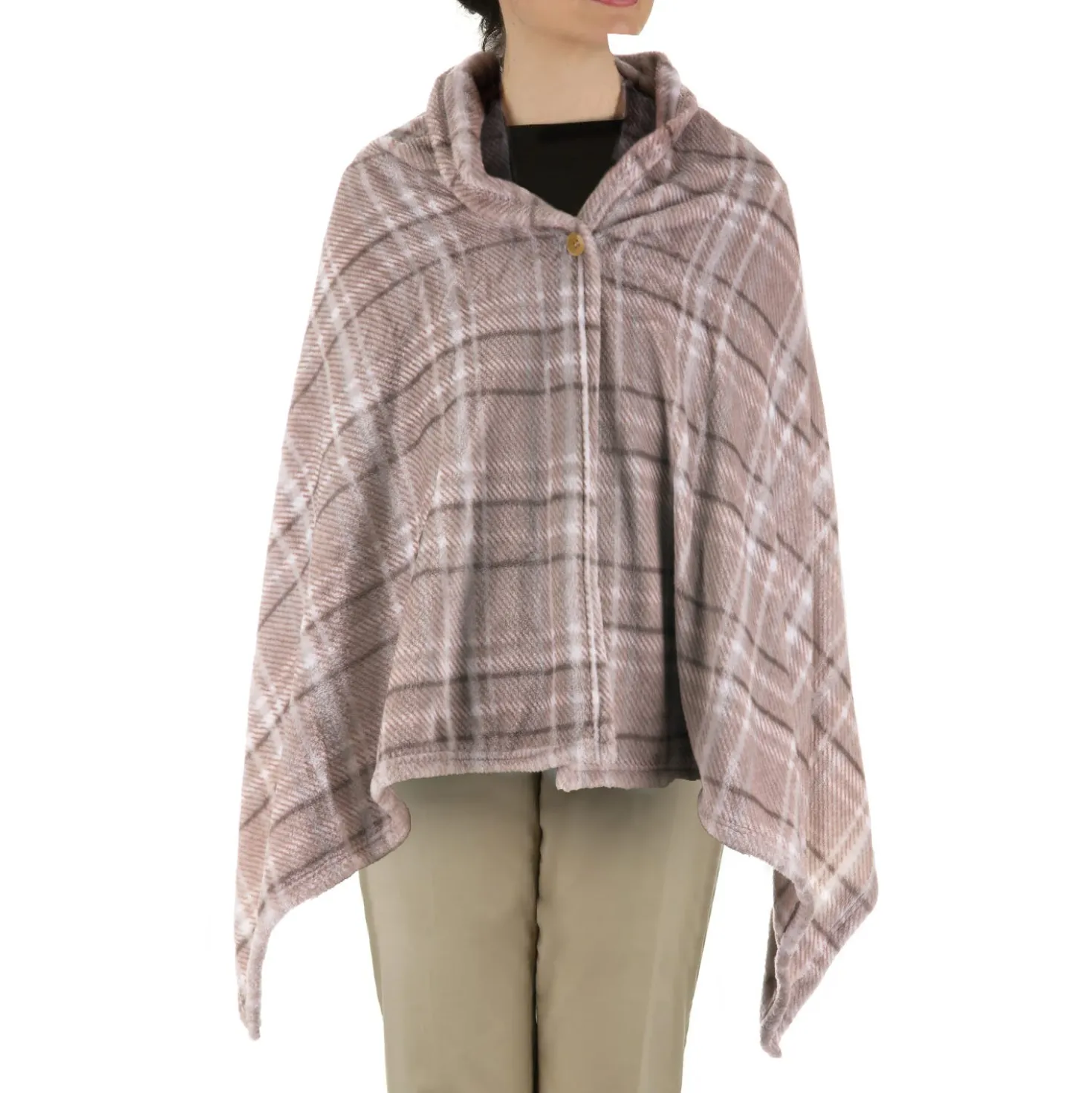 Plaid scialle tartan beige Flannel