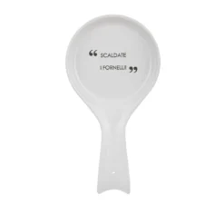 Poggiamestolo bianco con scritta 22 cm