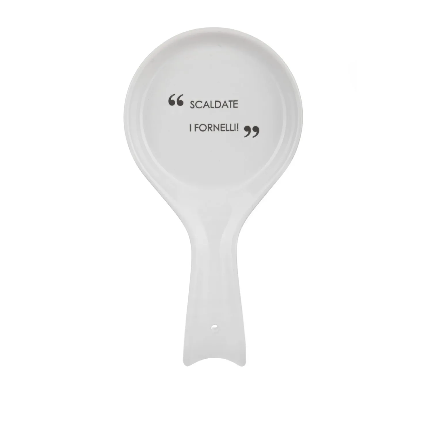 Poggiamestolo bianco con scritta 22 cm
