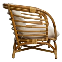 Poltrona con cuscino in rattan Farah
