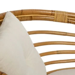 Poltrona con cuscino in rattan Farah