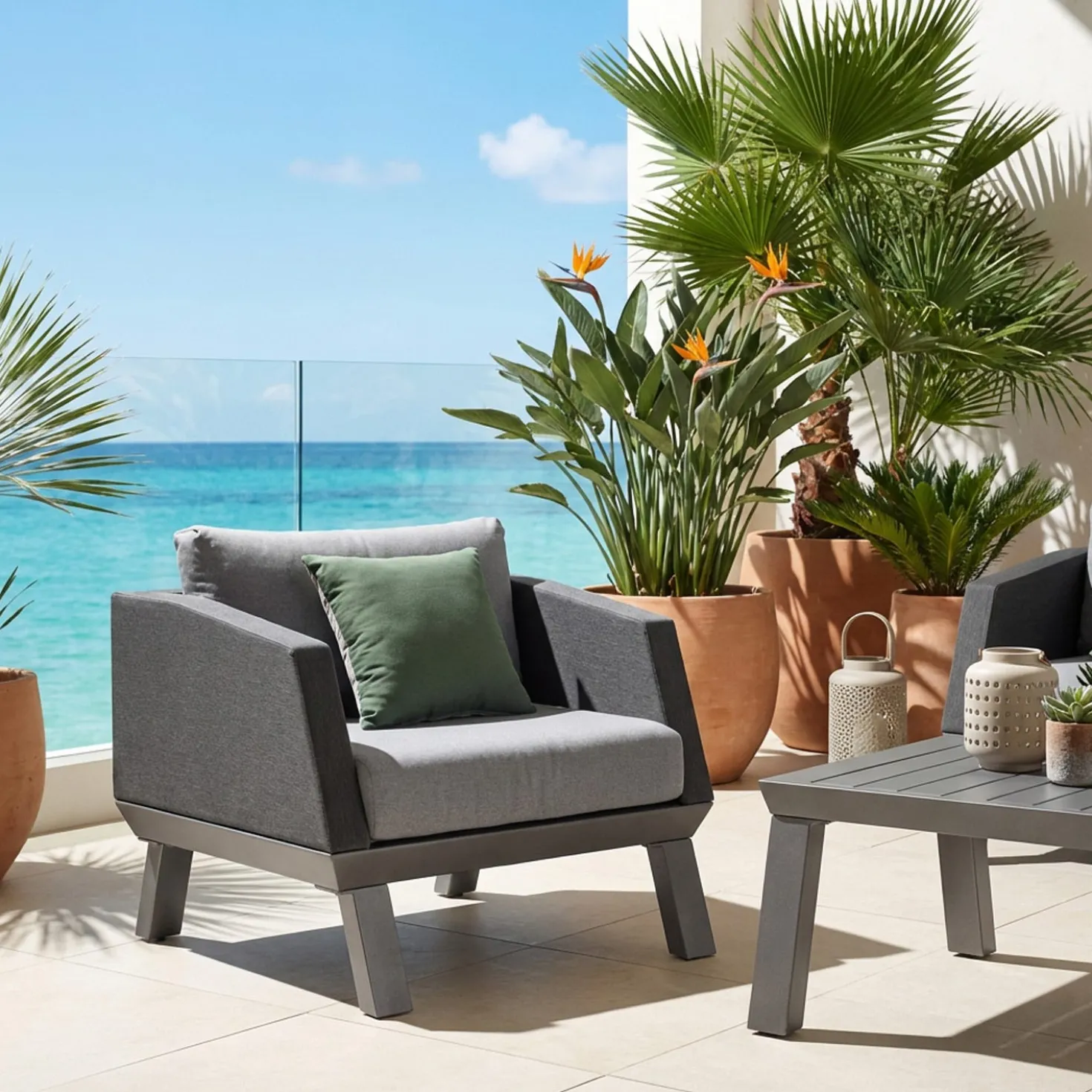 Poltrona da giardino 89x89x92 cm Axiome