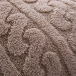 Poncho cammello jaquard sherpa