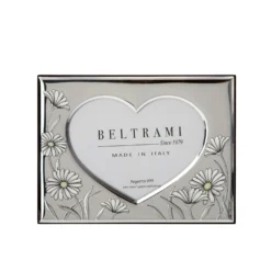 Portafoto cuore fiori foto 10x15 cm Beltrami con argento Miro Silver