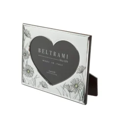 Portafoto cuore fiori foto 13x18 cm Beltrami con argento Miro Silver
