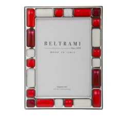 Portafoto pietre rubino foto 10x15 cm Beltrami con argento Miro Silver