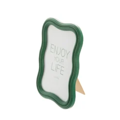 Portafoto 13x18 cm ondulato Enjoy Life verde