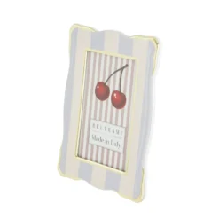 Portafoto 10x15 cm Summer legno celeste bordo dorato
