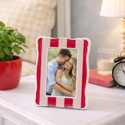 Portafoto 10x15 cm Summer legno corallo grigio