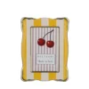Portafoto 10x15 cm Summer legno giallo bordo oro