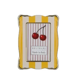 Portafoto 10x15 cm Summer legno giallo bordo oro