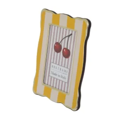 Portafoto 10x15 cm Summer legno giallo bordo oro