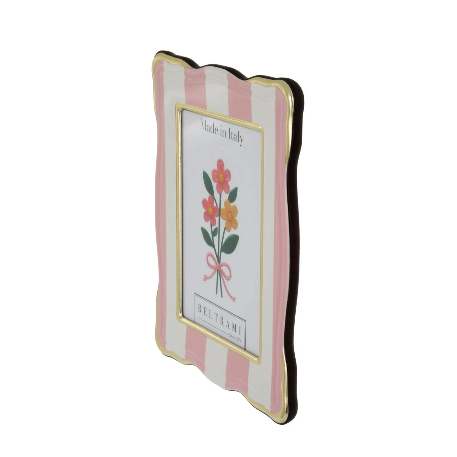 Portafoto 13x18 cm Summer legno rosa bordo oro
