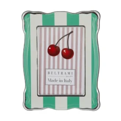 Portafoto 13x18 cm Summer legno verde bordo argento