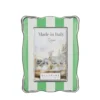 Portafoto 10x15 cm Summer legno verde bordo argento