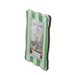 Portafoto 10x15 cm Summer legno verde bordo argento
