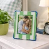Portafoto 13x18 cm Summer legno verde bordo blu