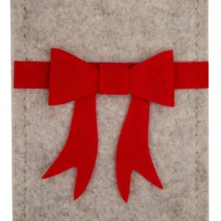 Portaposate fiocco natalizio 25x10 cm pannolenci