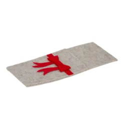 Portaposate fiocco natalizio 25x10 cm pannolenci