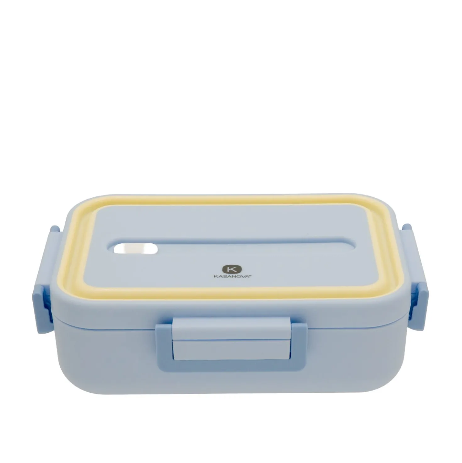 Porta pranzo contenitore acciaio con divisorio 730 ml azzurro