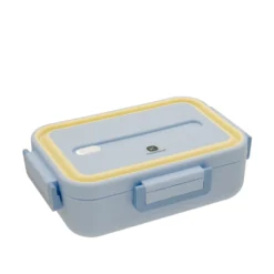 Porta pranzo contenitore acciaio con divisorio 730 ml azzurro