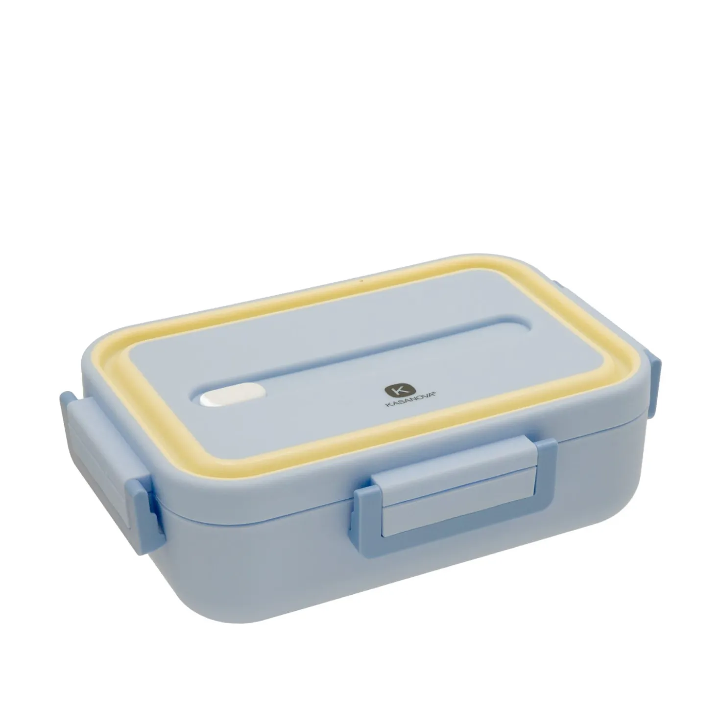 Porta pranzo contenitore acciaio con divisorio 730 ml azzurro