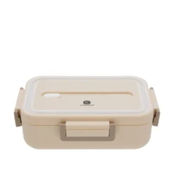 Porta pranzo contenitore acciaio con divisorio 730 ml beige