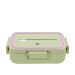 Porta pranzo contenitore acciaio con divisorio 730 ml verde