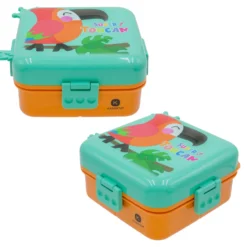 Porta pranzo per bambini Pappagallo con posata