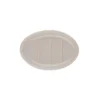 Porta sapone rigato in ceramica, grigio