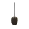 Porta scopino WC nero righe stoneware