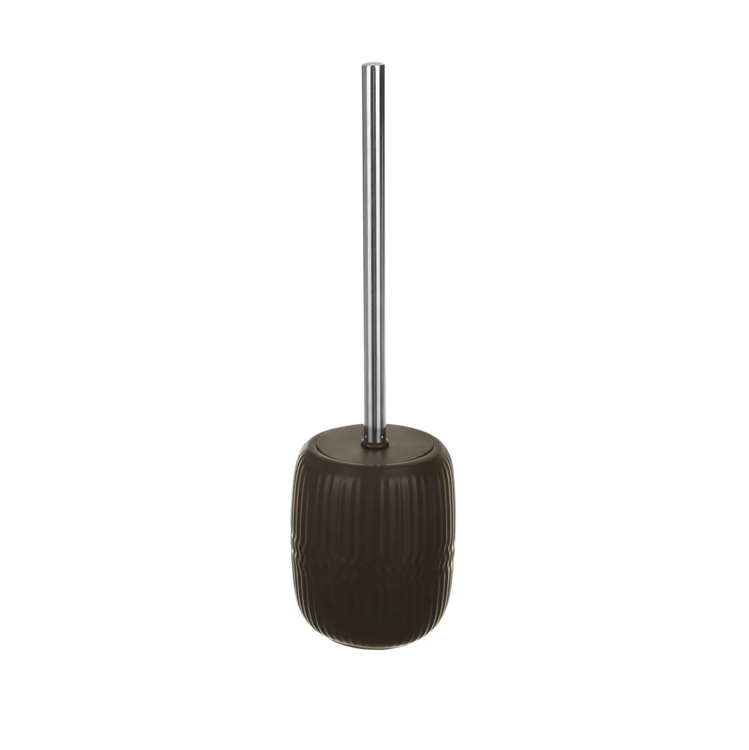 Porta scopino WC nero righe stoneware