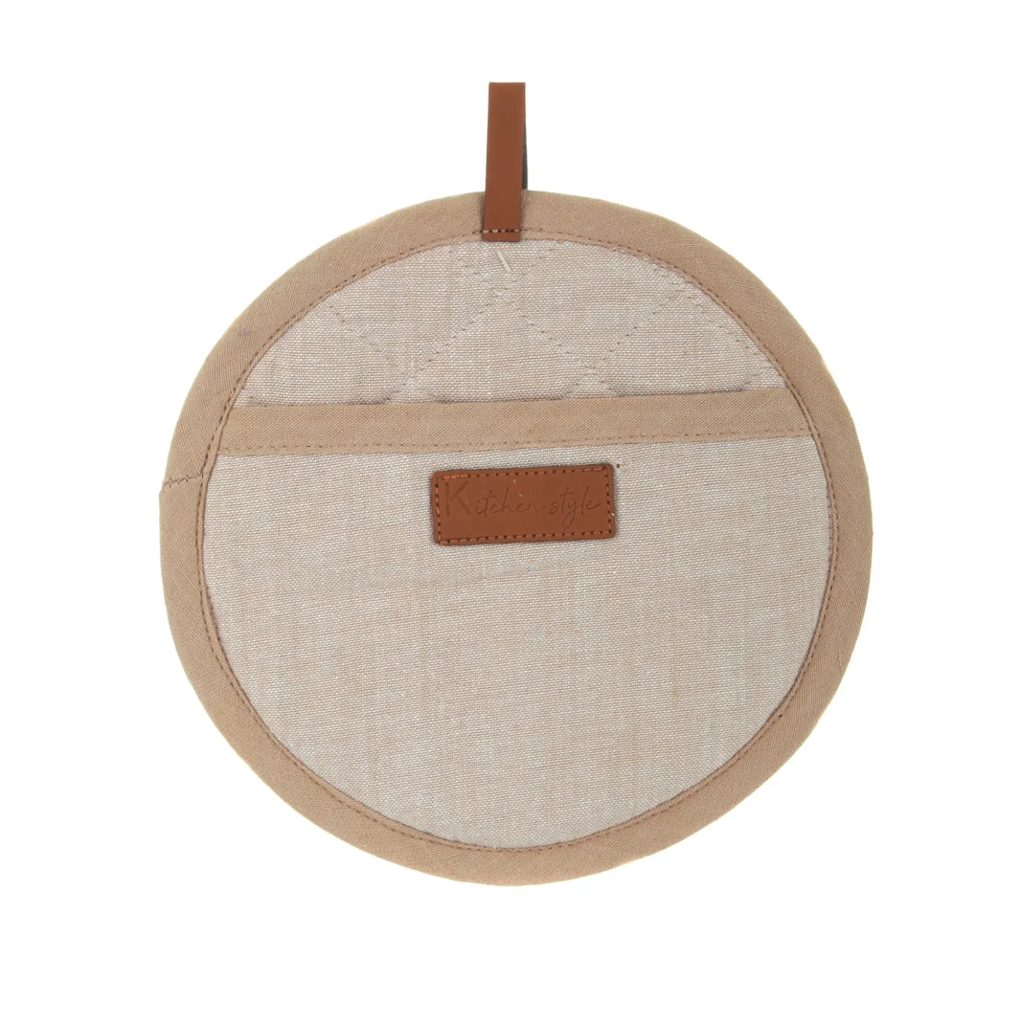 Presina tonda 20 cm beige in cotone
