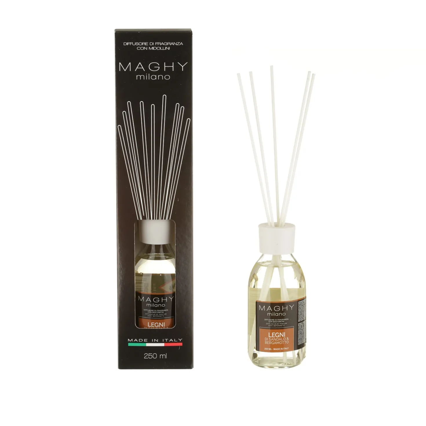 Profumatore per ambienti Maghy, da 250 ml, legni di sandalo e bergamotto