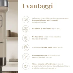 Robot da cucina senza fili 200 W Liberty senza batteria