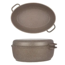 Rostiera ovale 38x26 cm I Giganti design marrone