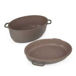 Rostiera ovale 38x26 cm I Giganti design marrone