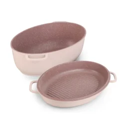 Rostiera ovale 38x26 cm I Giganti taupe