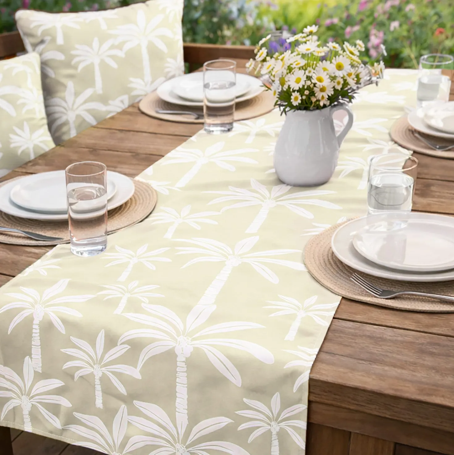 Runner da esterno 40x130 cm palme beige