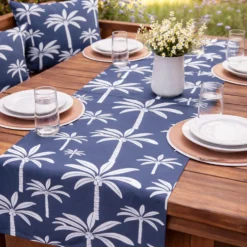 Runner da esterno 40x130 cm palme blu