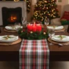 Runner tartan bianco 50x140 cm