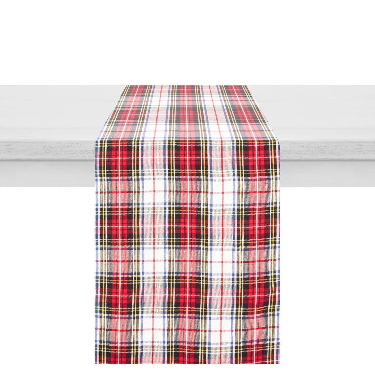 Runner tartan bianco 50x140 cm