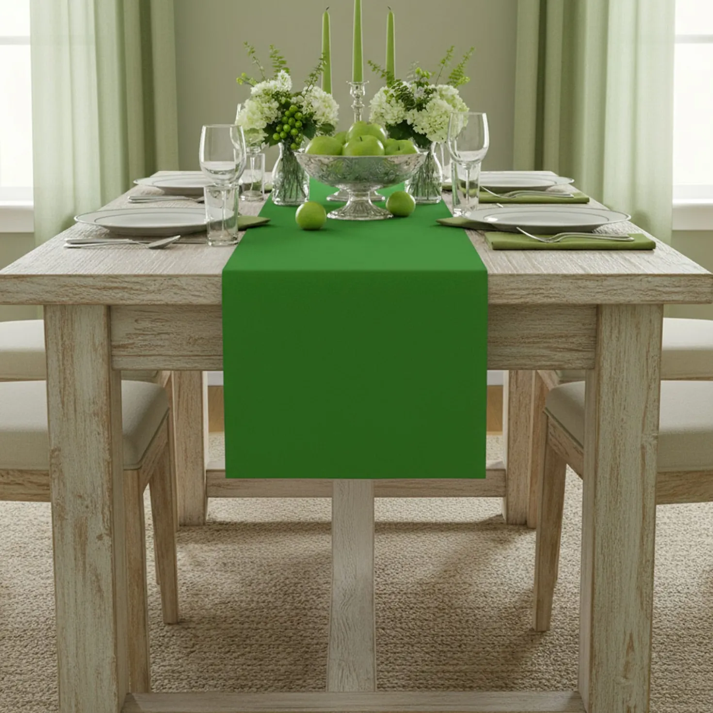 Runner 140x45 cm Basik verde