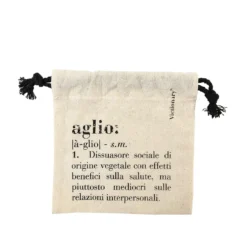 Sacchetto aglio con scritte in cotone Victionary