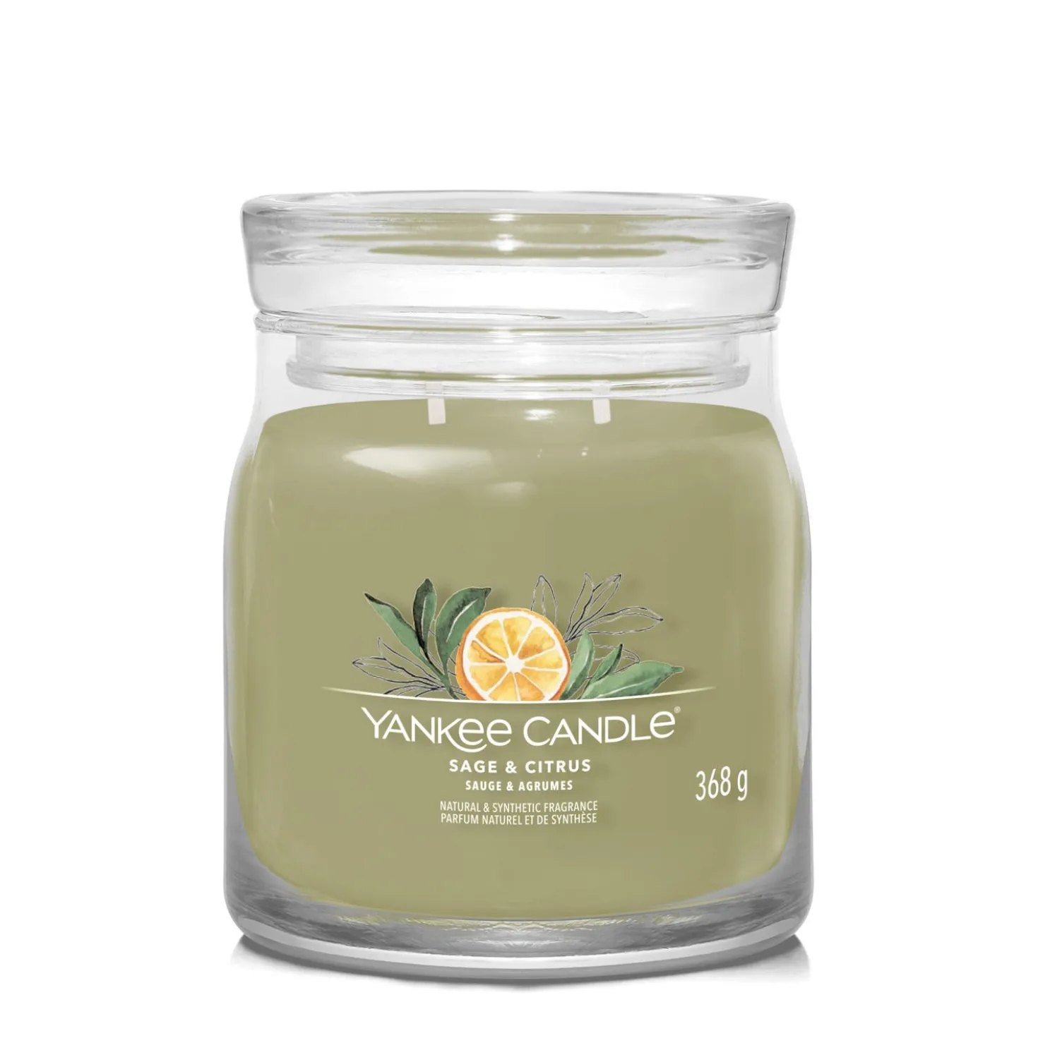 Sage Citrus, candela in giara media Yankee Candle