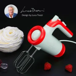 Sbattitore elettrico in plastica e acciaio da 250 Watt, Design Luca Trazzi