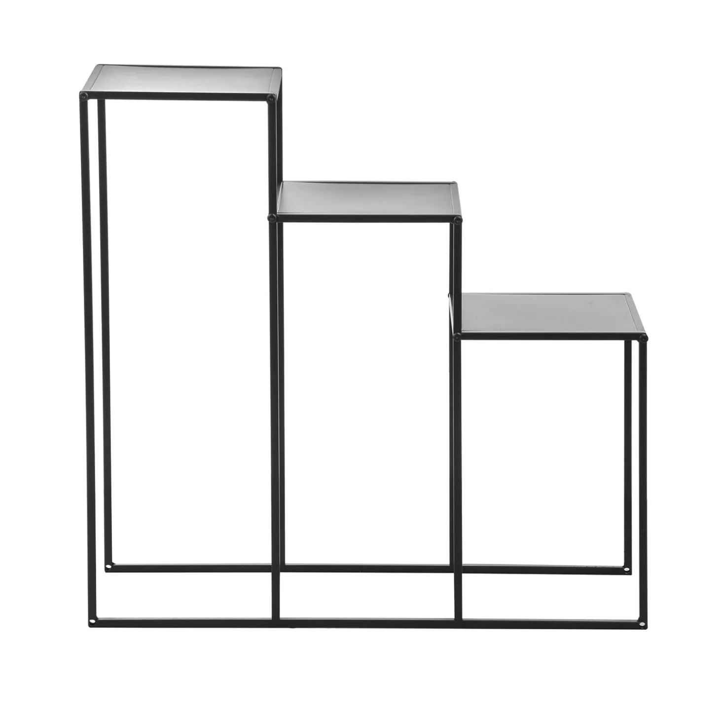 Scaffale portavasi 3 ripiani 70x68x24 cm