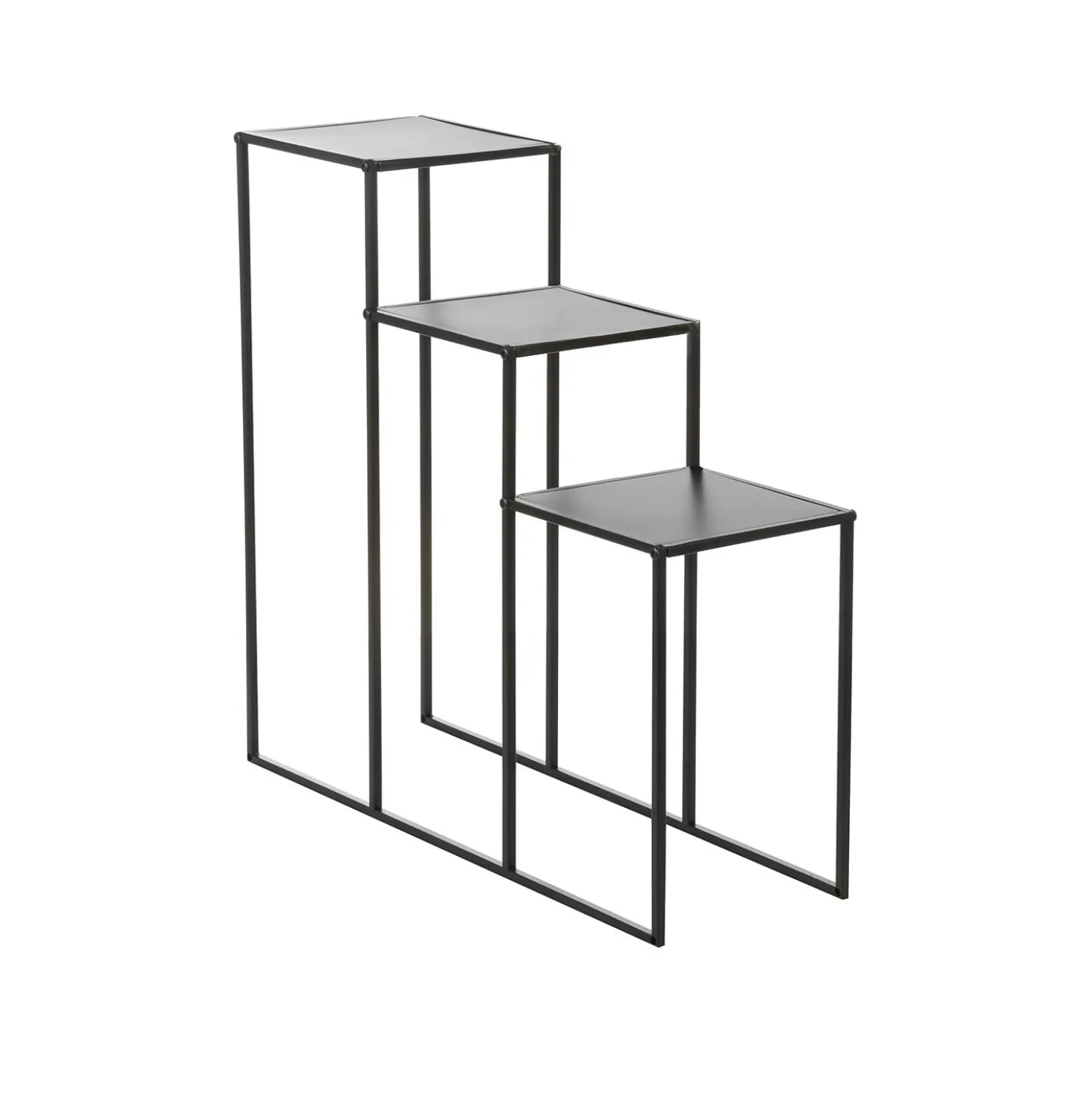 Scaffale portavasi 3 ripiani 70x68x24 cm