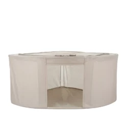 Scatola armadio angolare 63x28x48 cm doppia cerniera tortora