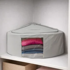 Scatola armadio angolare 63x28x48 cm grigio